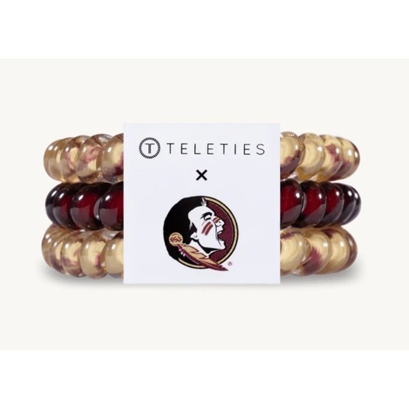 Teleties Accessories - 3 Pack TELETIES X Florida State University FSU Fan Sz Small Hair Ties Bands NWT!